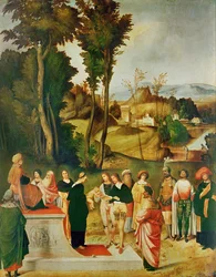 Moses wird vom Pharao geprüft, ca. 1502-05